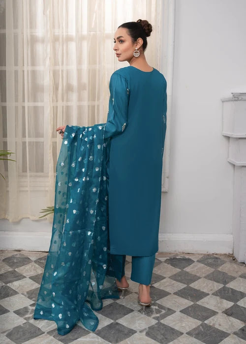Laleen Dastaan Suit Teal 3 Piece