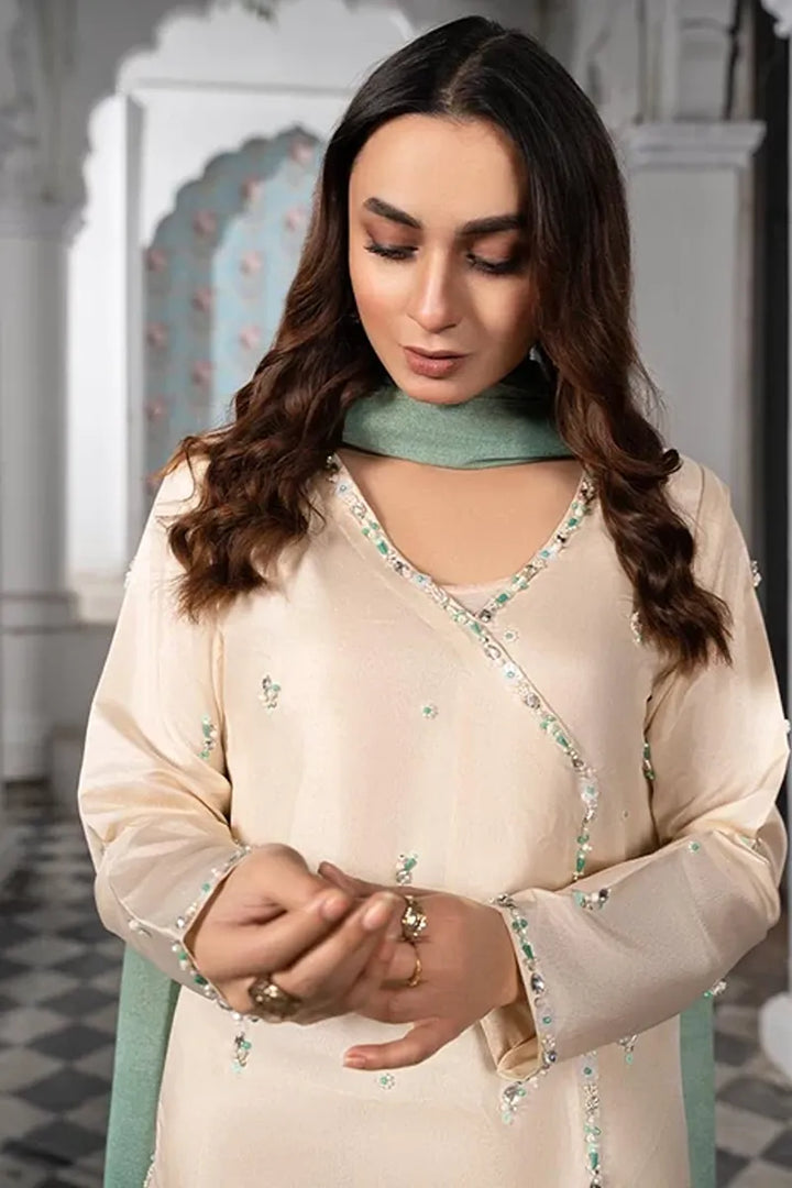 Laleen Emaan Suit Ivory 3 Piece