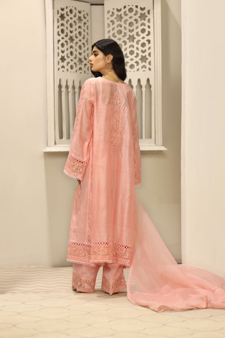 Laleen - GUL Cotton Silk Suit For Women - Pink - 3 Piece