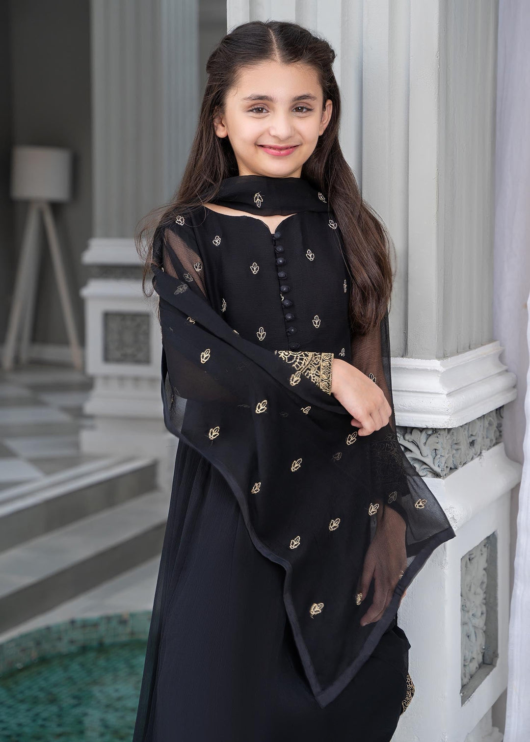 Laleen Maya Pishwas Black 3 Piece