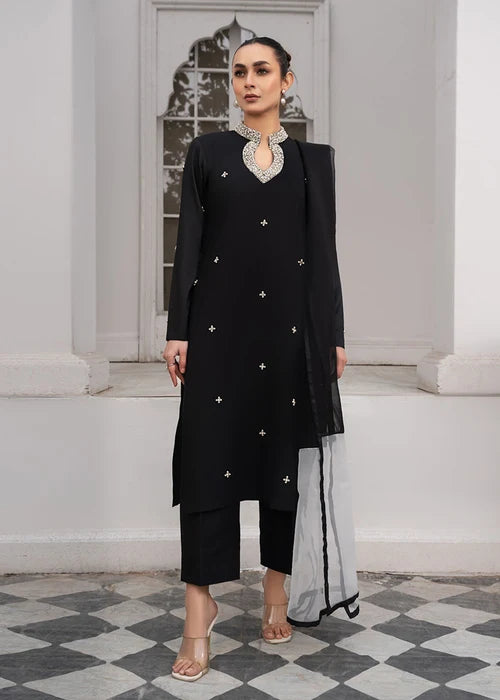 Laleen Meenah Suit Black 3 Piece