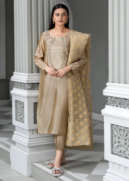 Laleen Muskh Suit Gold 3 Piece