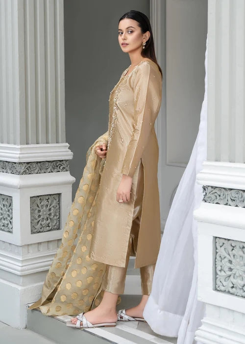 Laleen Muskh Suit Gold 3 Piece