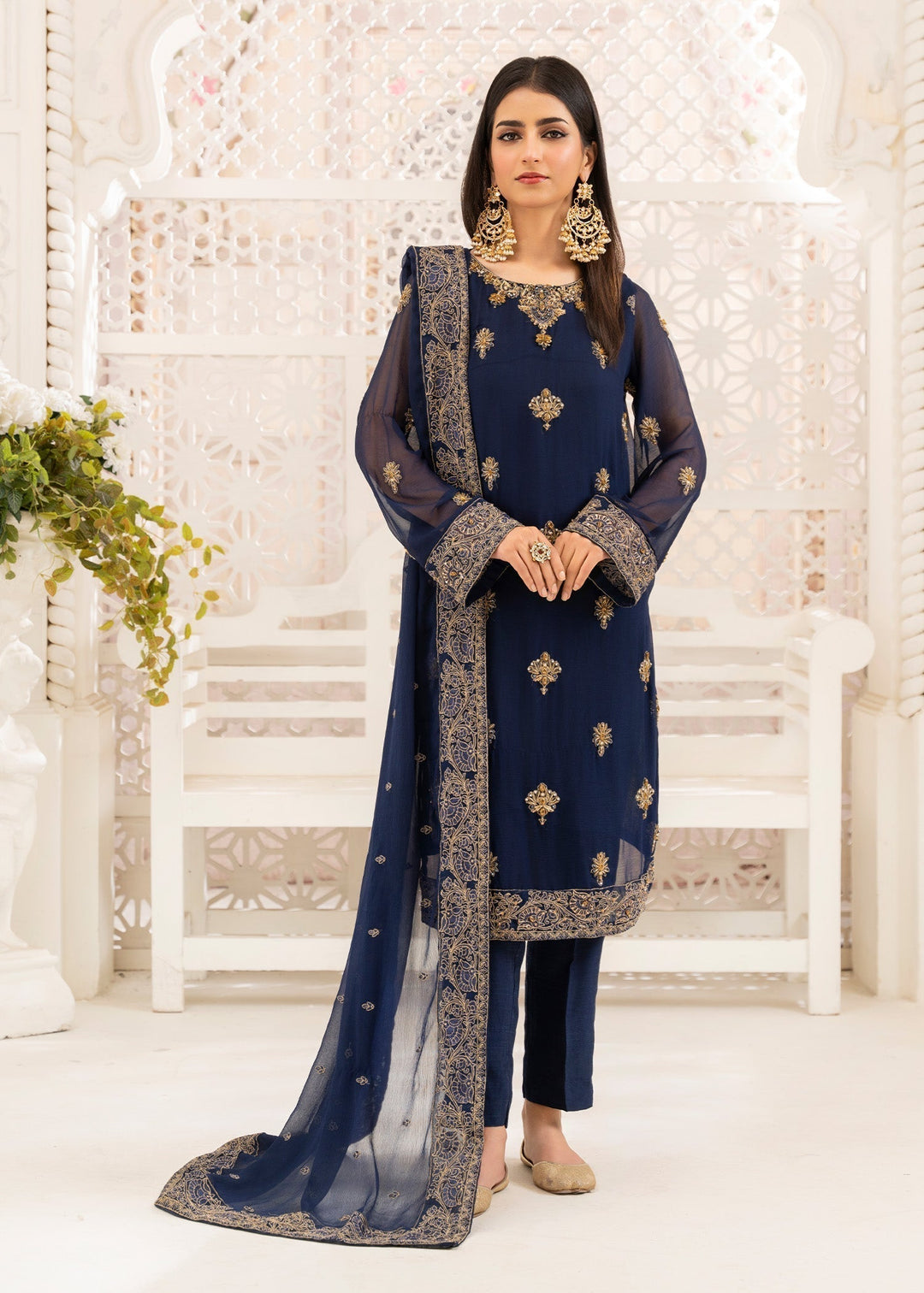 Laleen Neel 3 Piece Suit Blue
