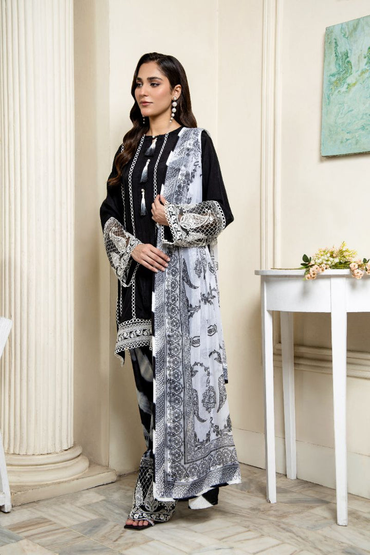 Laleen - Nur Viscose Suit For Women - Black - 3 Piece