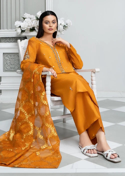 Laleen Sahiba Suit Mustard 3 Piece