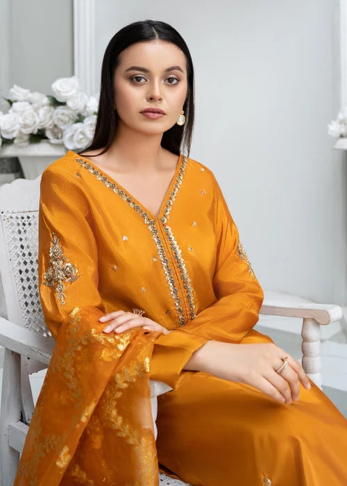 Laleen Sahiba Suit Mustard 3 Piece