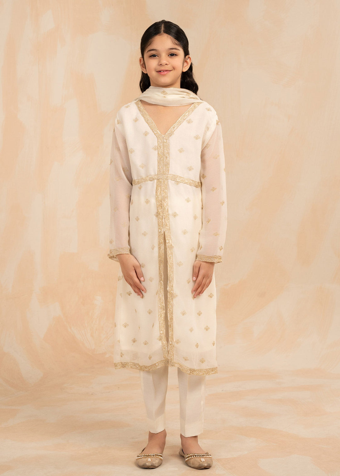 Laleen Sia 3 Piece Suit Ivory