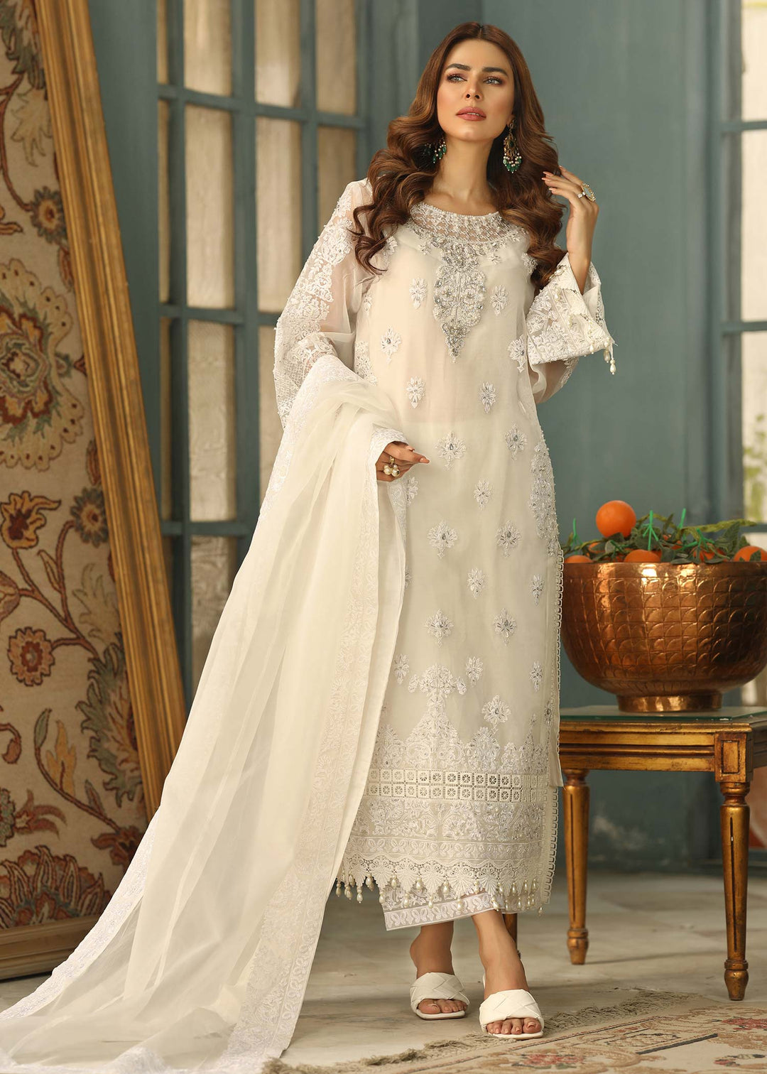 Laleen Suffi 3 Piece Suit White