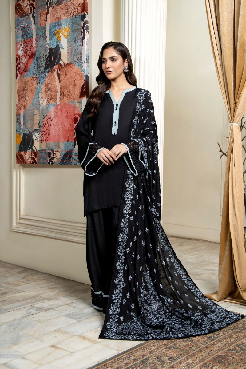 Laleen - Yadgaar Viscose Suit For Women - Black - 3 Piece