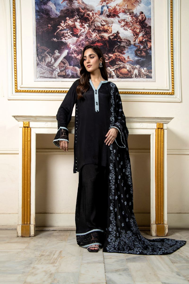 Laleen - Yadgaar Viscose Suit For Women - Black - 3 Piece