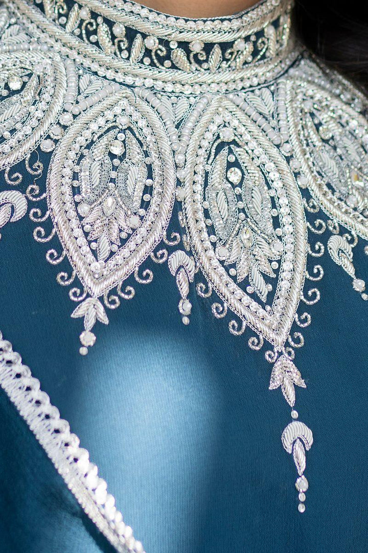 hina khawaja in Natasha Kamal - Lapis - teal - Georgette lined with crepe de chin - 3 Piece