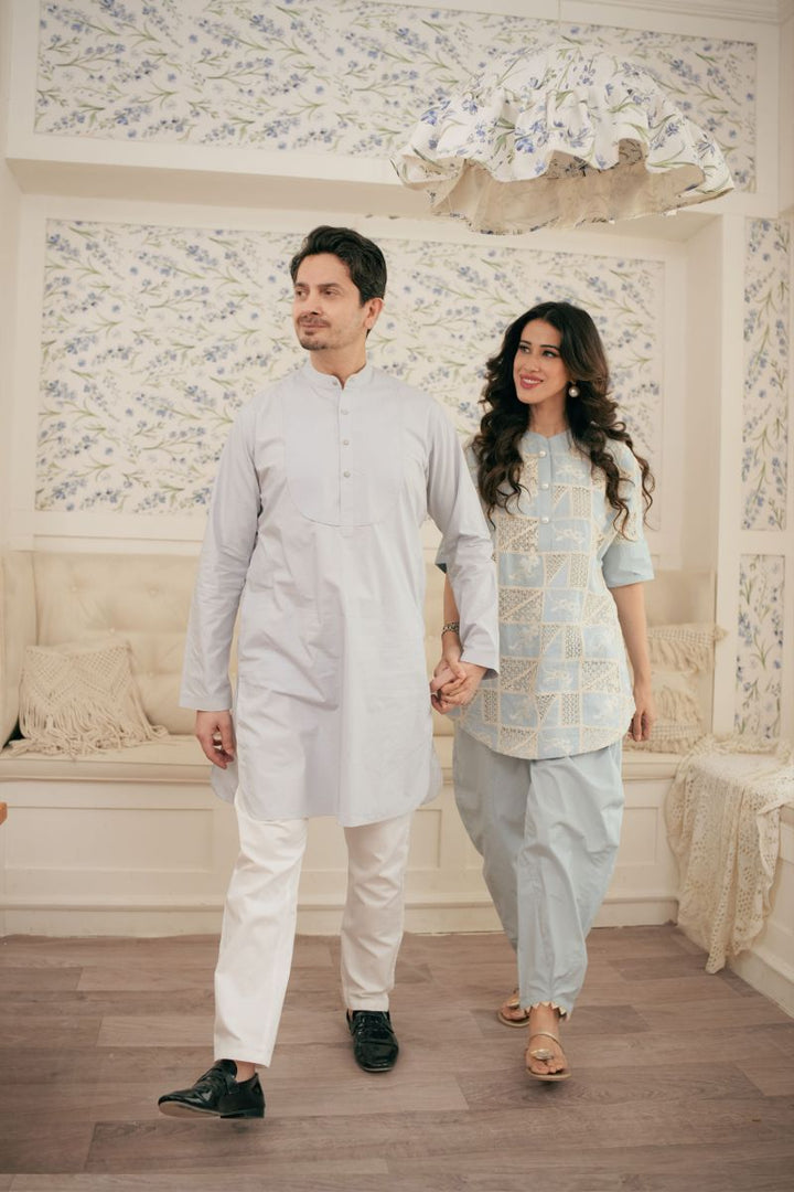Leon Men - ELLA BLUE - Lawn - 2 Piece