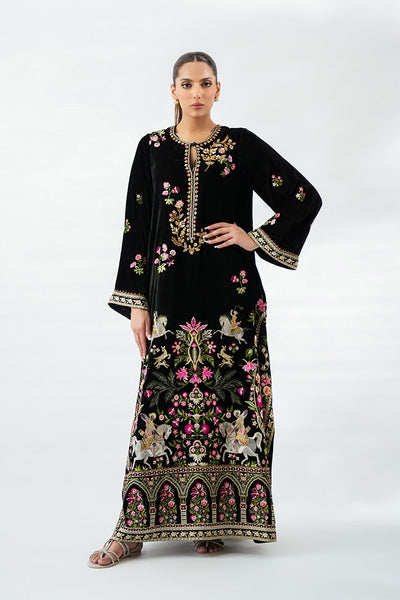 Sania Maskatiya - Lois Velvet Suit For Women - Ebony 1 Piece