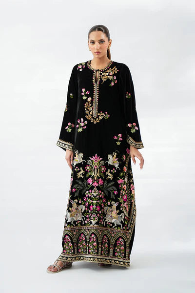 Sania Maskatiya - Lois Velvet Suit For Women - Ebony 1 Piece