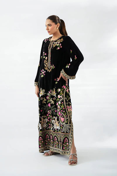 Sania Maskatiya - Lois Velvet Suit For Women - Ebony 1 Piece