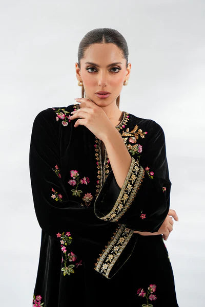 Sania Maskatiya - Lois Velvet Suit For Women - Ebony 1 Piece