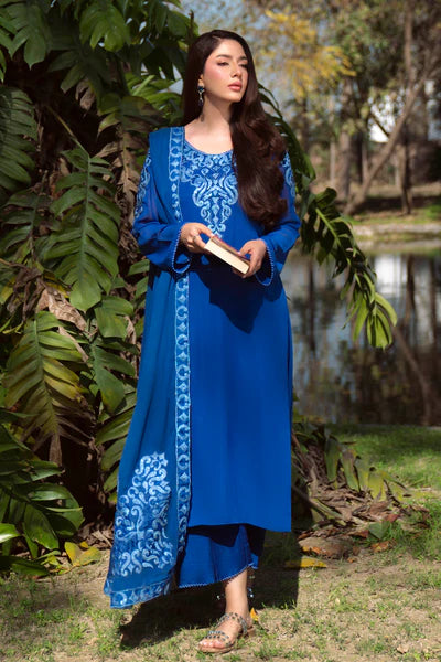 Natasha Kamal - Gorgette Chiffon Lola Suit For Women - Blue - 3 Piece