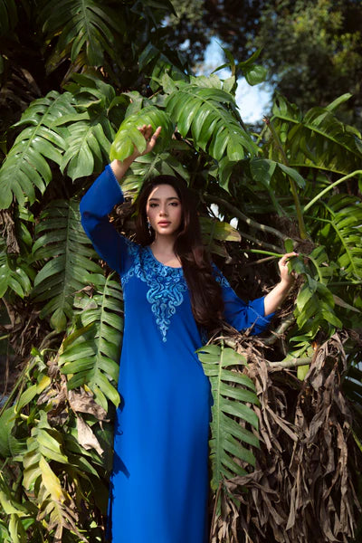 Natasha Kamal - Gorgette Chiffon Lola Suit For Women - Blue - 3 Piece