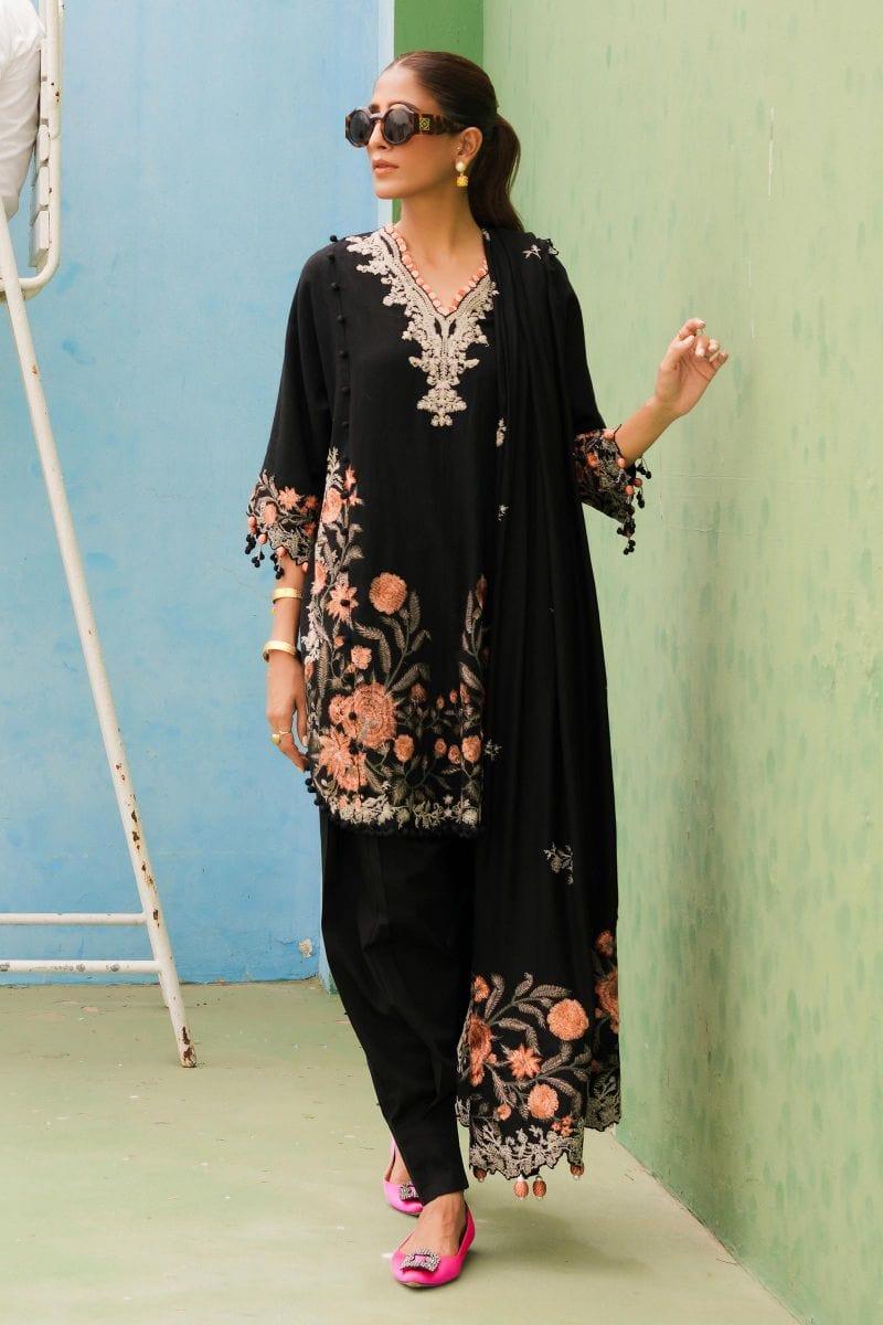 Sana Safinaz - M233-025B-CP - 3 Piece - Unstitched - Studio by TCS