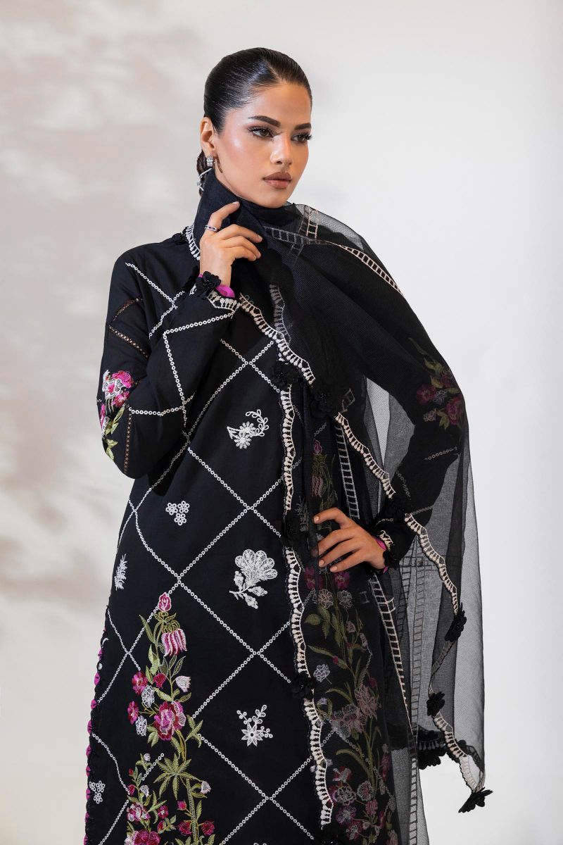 Sana Safinaz - M252-019A-Ct - Lawn - 3 Piece - Unstitched