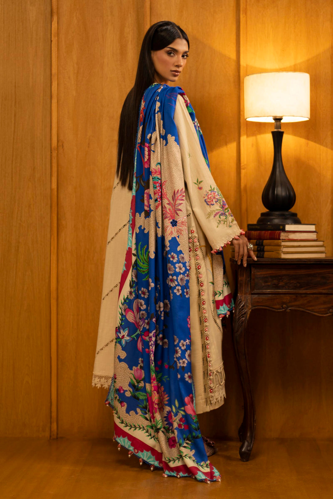 Sana Safinaz - Slub Muzlin - 3 Piece - Unstitched - M253-001A-3Cp