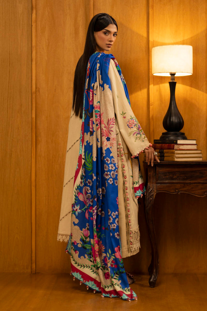 Sana Safinaz - Slub Muzlin - 3 Piece - Unstitched - M253-001A-3Cp