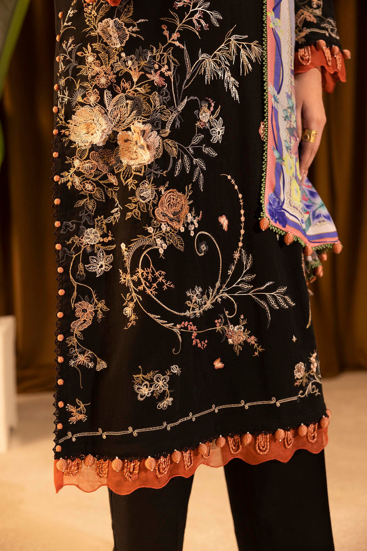 Sana Safinaz - Slub Muzlin - 3 Piece - Unstitched - M253-006A-3Cp