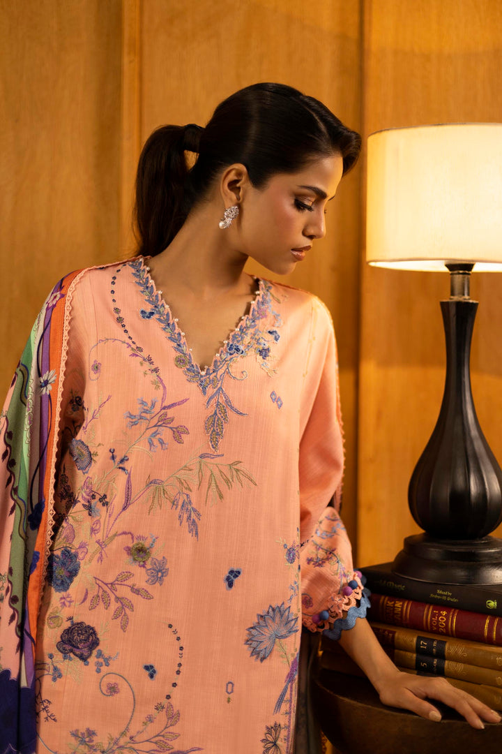 Sana Safinaz - Slub Muzlin - 3 Piece - Unstitched - M253-006B-3Cp