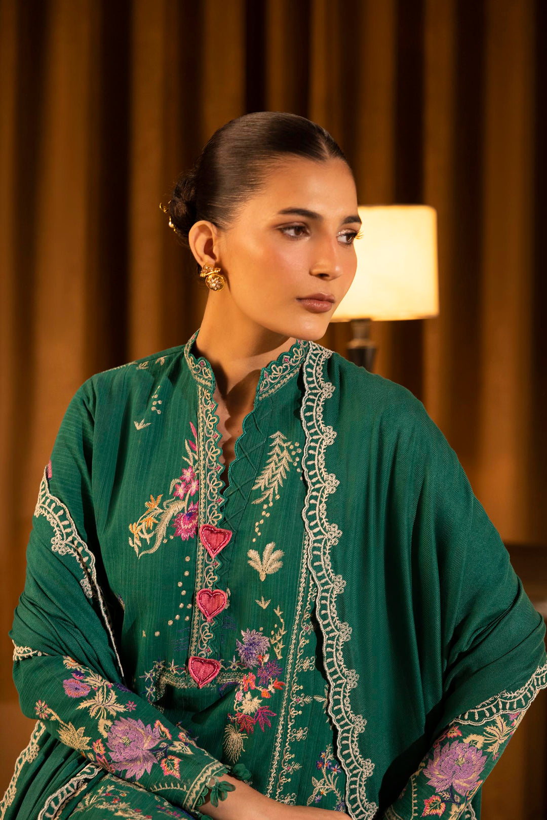 Sana Safinaz - Slub Muzlin - 3 Piece - Unstitched - M253-007A-3Cp