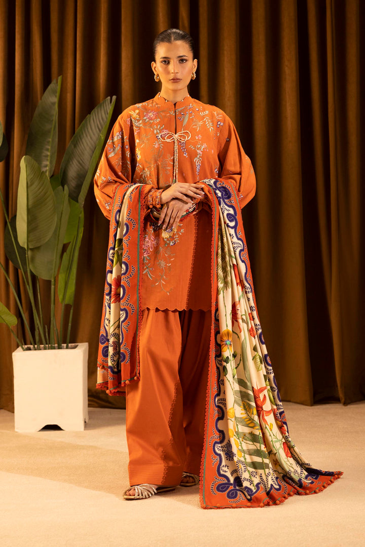 Sana Safinaz - Slub Muzlin - 3 Piece - Unstitched - M253-009B-3Ap