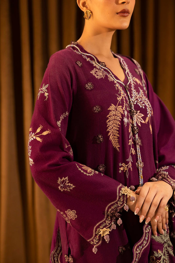 Sana Safinaz - Slub Muzlin - 3 Piece - Unstitched - M253-011B-3Cp