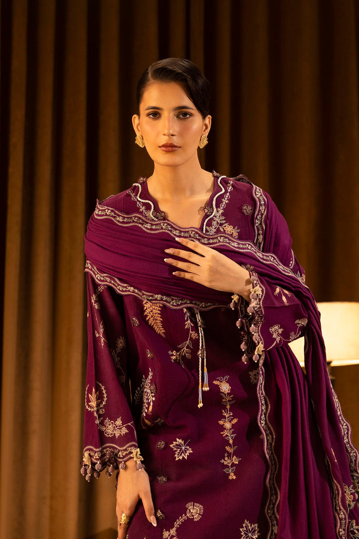 Sana Safinaz - Slub Muzlin - 3 Piece - Unstitched - M253-011B-3Cp