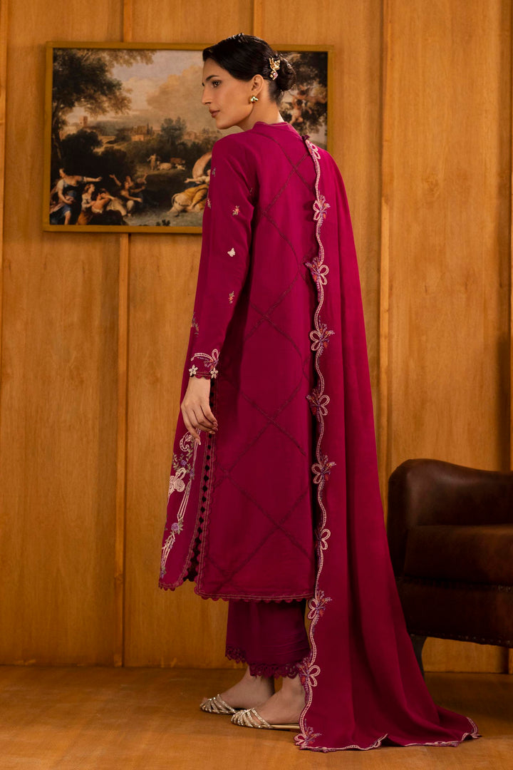 Sana Safinaz - Linen Muzlin - 3 Piece - Unstitched - M253-012A-3Cp