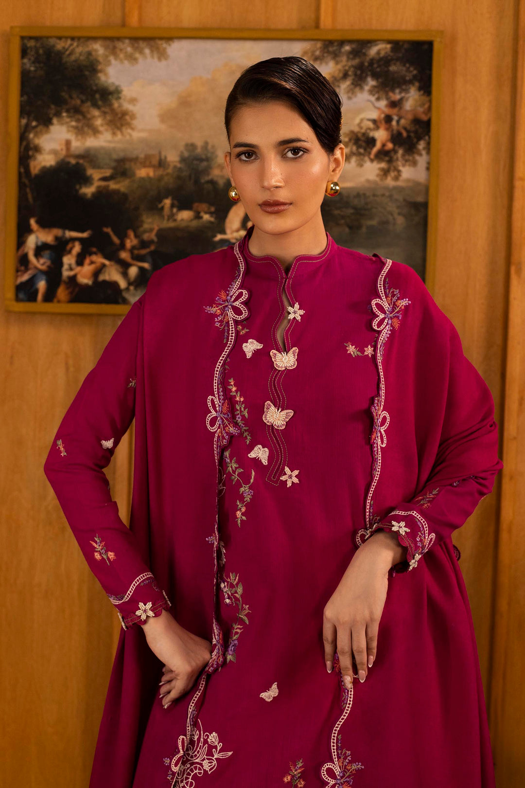 Sana Safinaz - Linen Muzlin - 3 Piece - Unstitched - M253-012A-3Cp