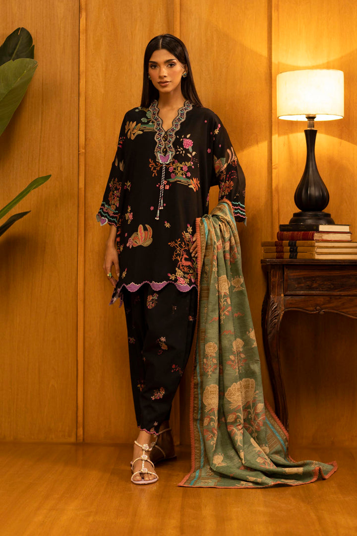 Sana Safinaz - Linen Muzlin - 3 Piece - Unstitched - M253-014B-3Cq