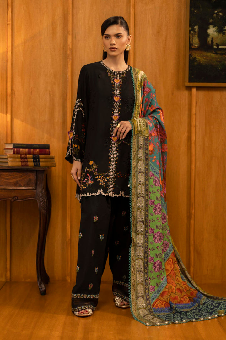 Sana Safinaz - Linen Muzlin - 3 Piece - Unstitched - M253-015B-3Cz