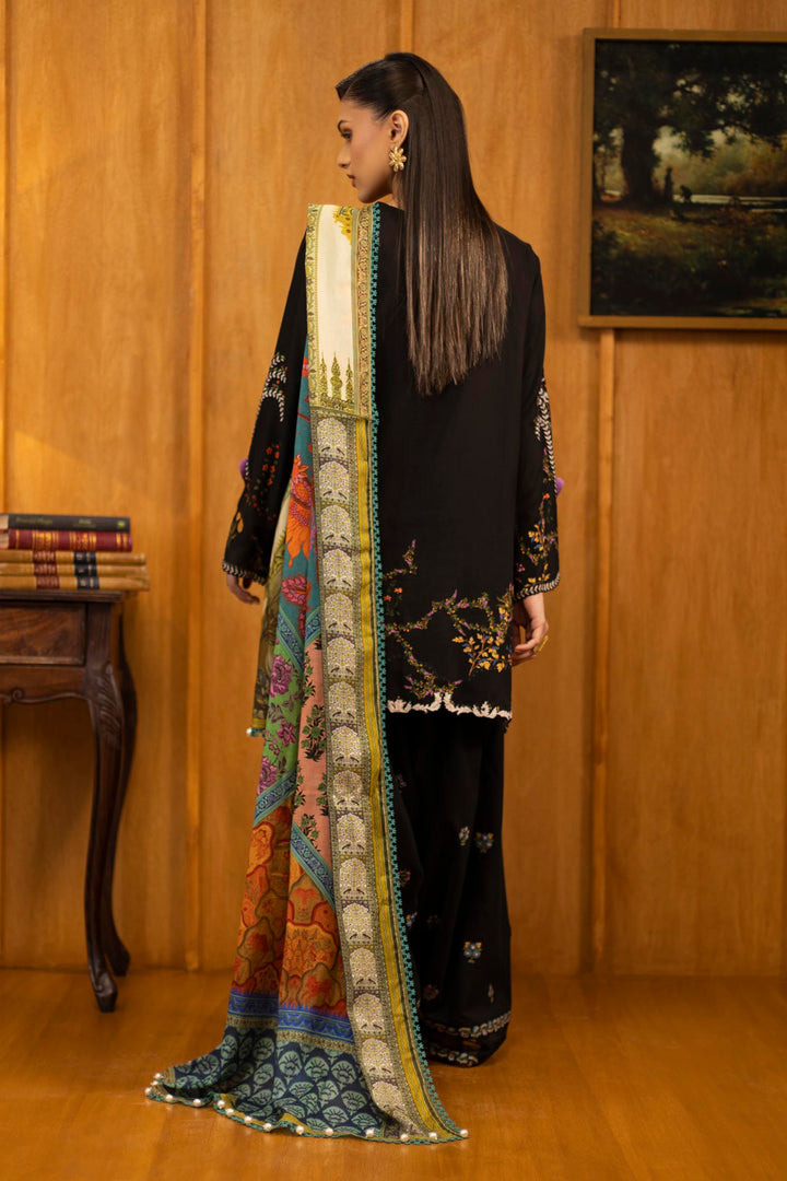 Sana Safinaz - Linen Muzlin - 3 Piece - Unstitched - M253-015B-3Cz