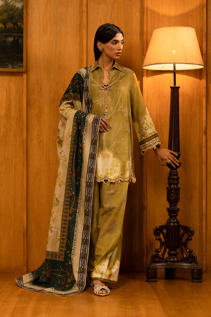 Sana Safinaz - Linen Muzlin - 3 Piece - Unstitched - M253-016A-3Cy