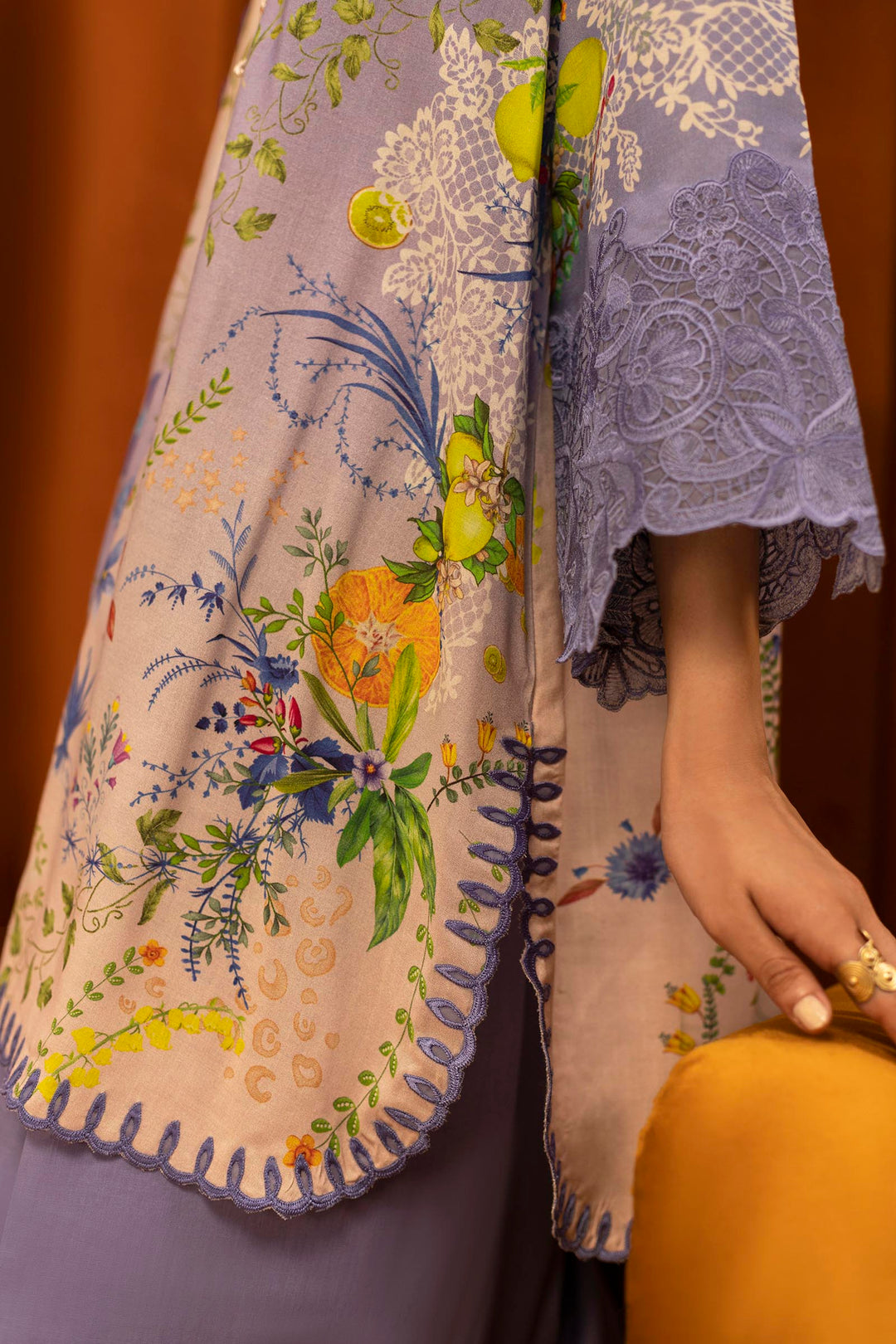 Sana Safinaz - Linen Muzlin - 3 Piece - Unstitched - M253-017B-3Cy