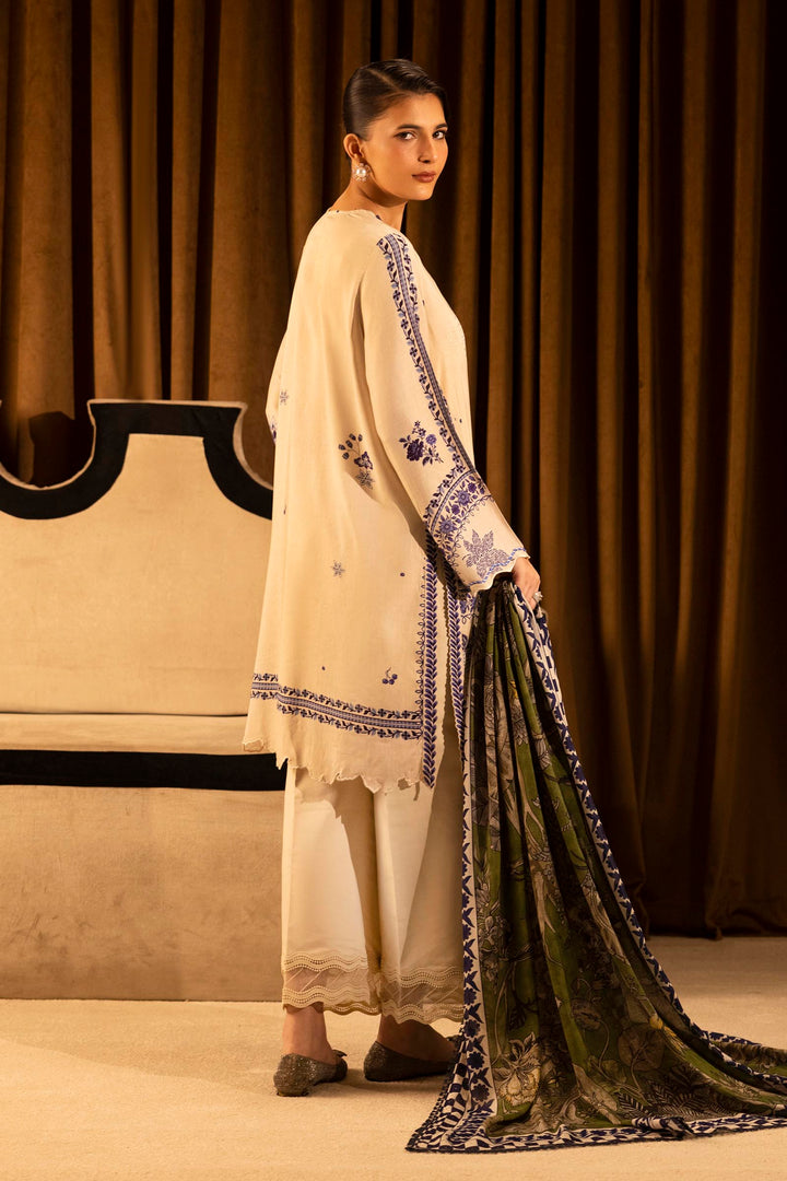 Sana Safinaz - Linen Muzlin - 3 Piece - Unstitched - M253-020B-3Cr