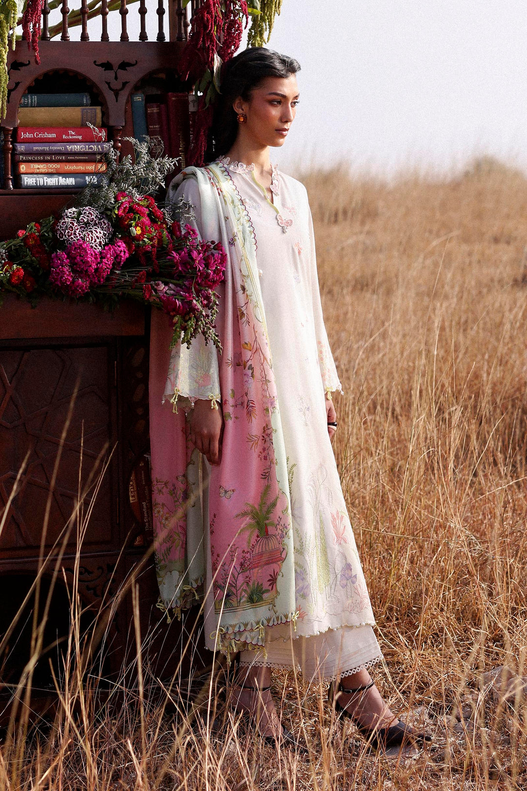 Sana Safinaz - Muzlin Lawn Unstitch Suit For Women - 3 Piece