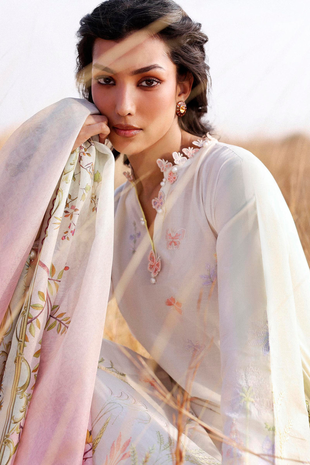 Sana Safinaz - Muzlin Lawn Unstitch Suit For Women - 3 Piece