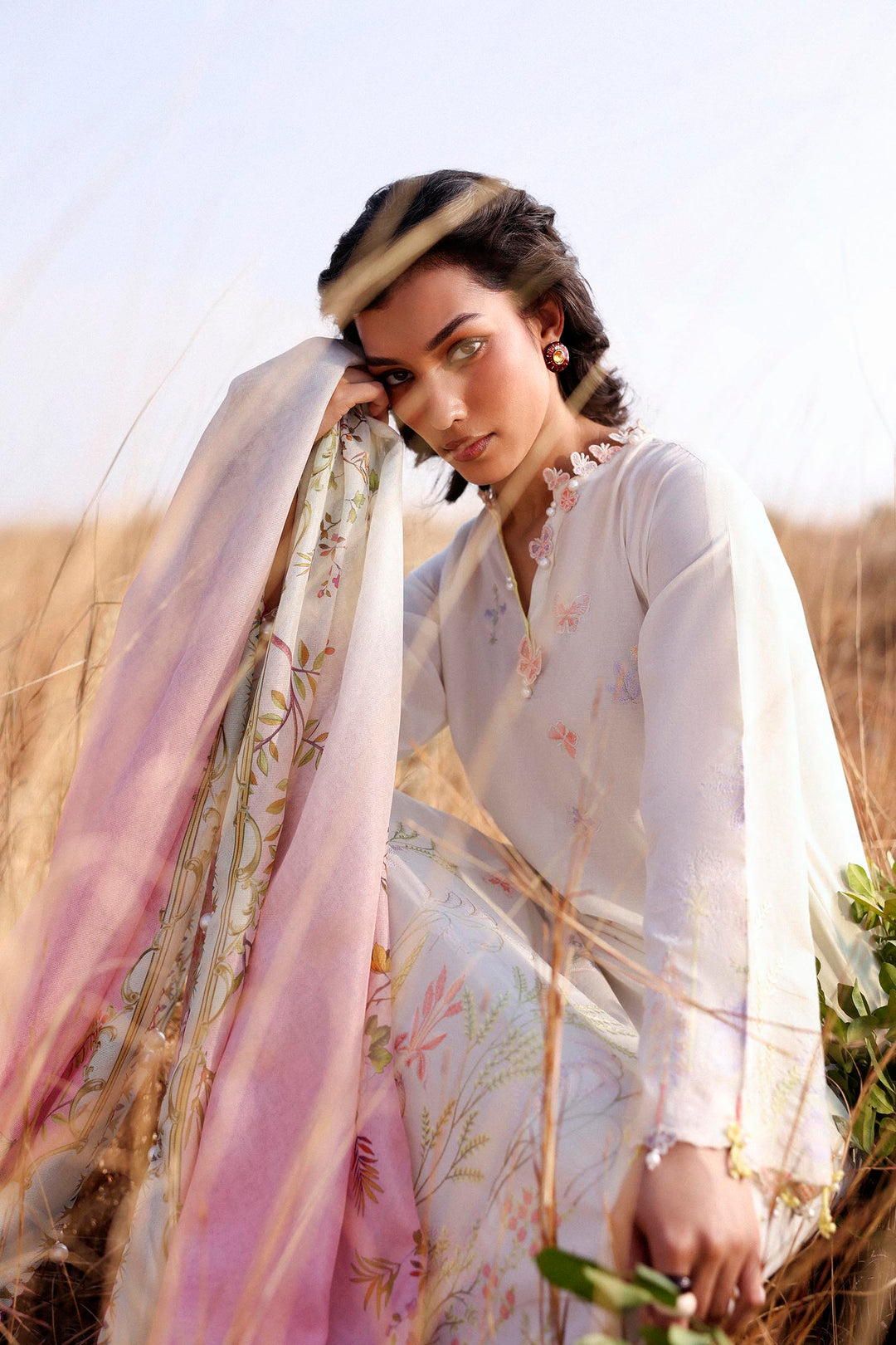 Sana Safinaz - Muzlin Lawn Unstitch Suit For Women - 3 Piece