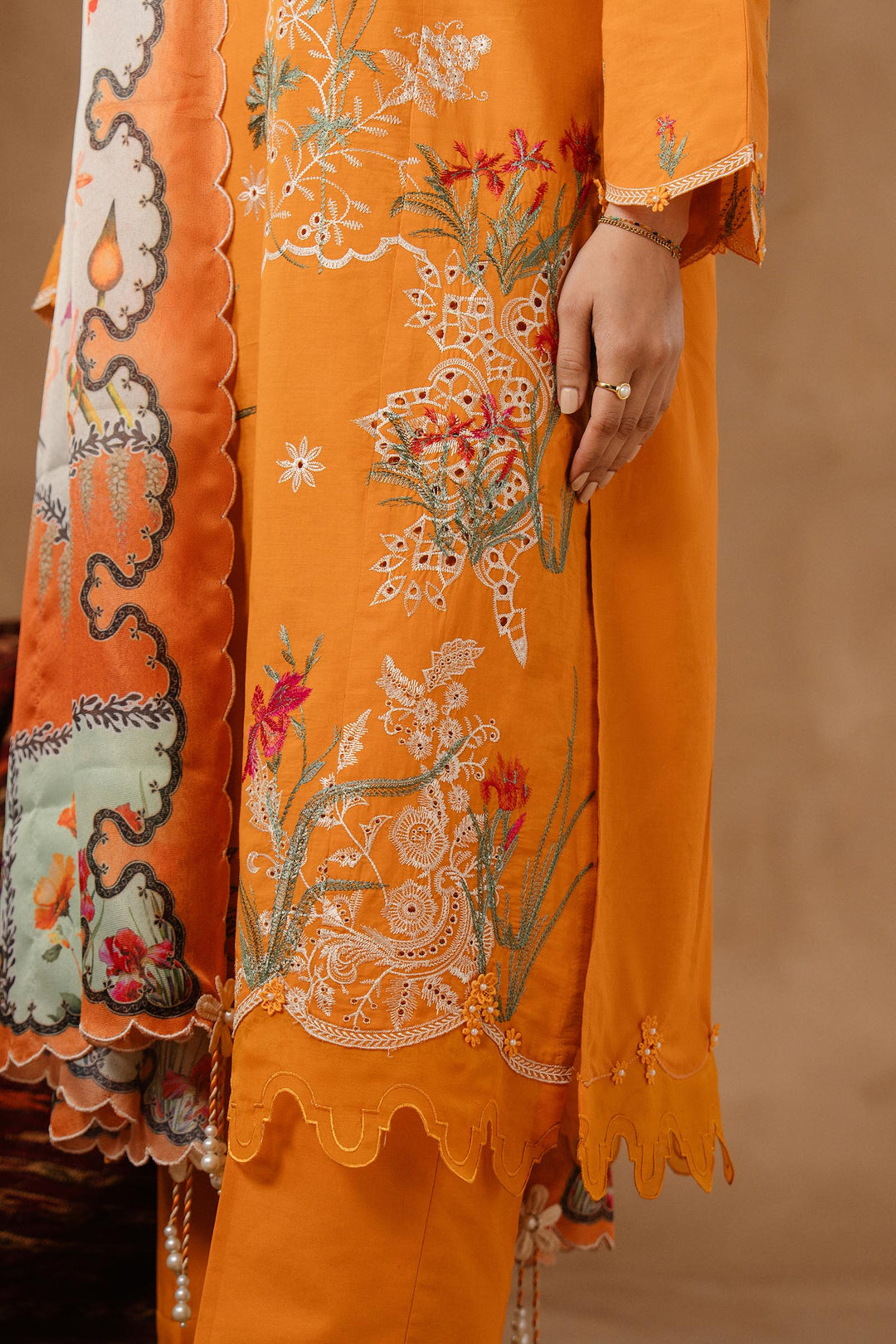 Sana Safinaz - Muzlin Lawn Unstitch Suit For Women - 3 Piece