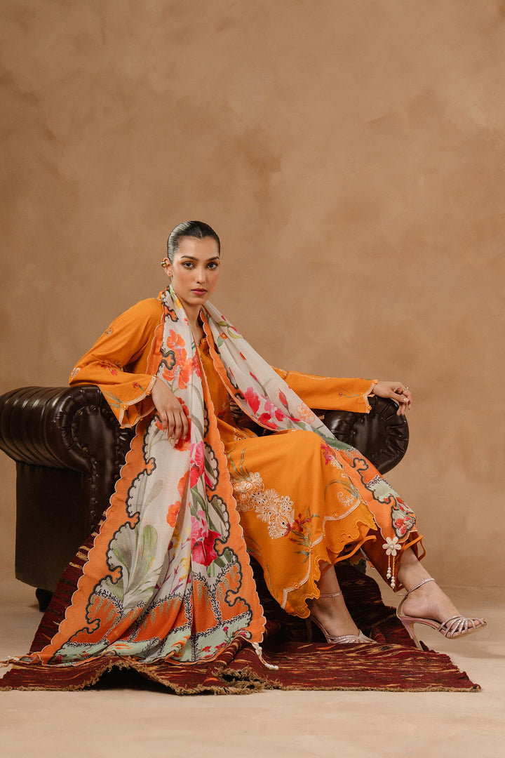 Sana Safinaz - Muzlin Lawn Unstitch Suit For Women - 3 Piece