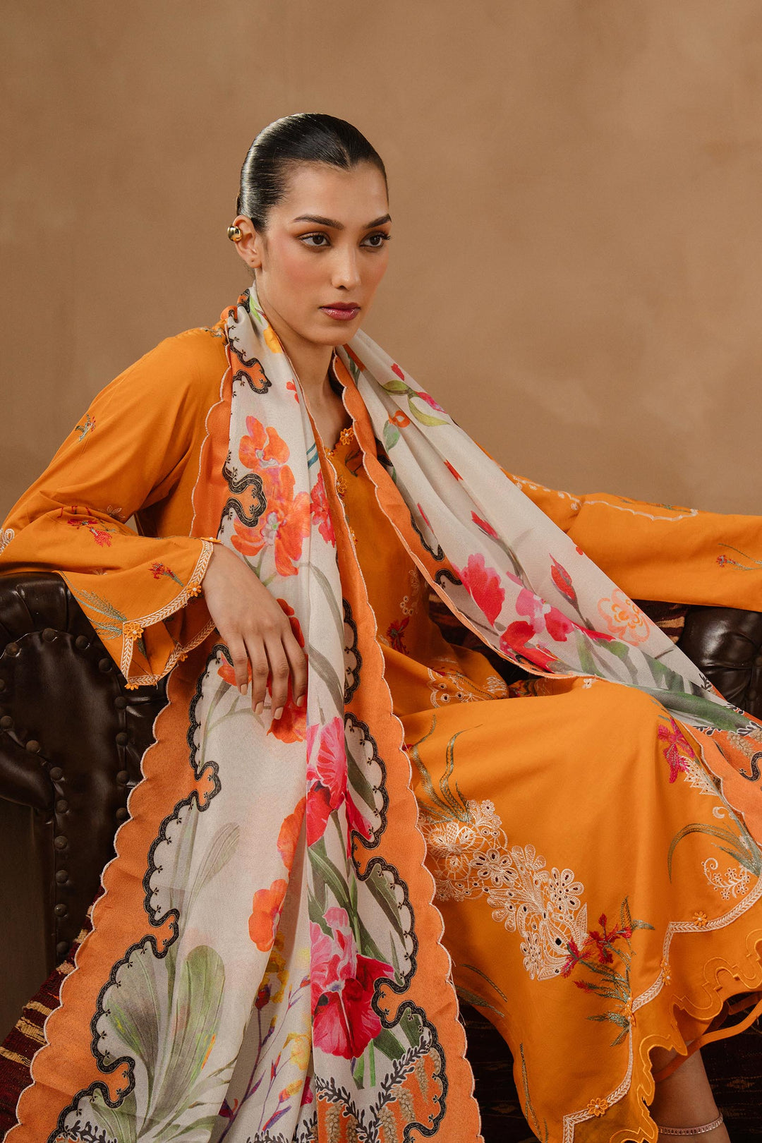 Sana Safinaz - Muzlin Lawn Unstitch Suit For Women - 3 Piece