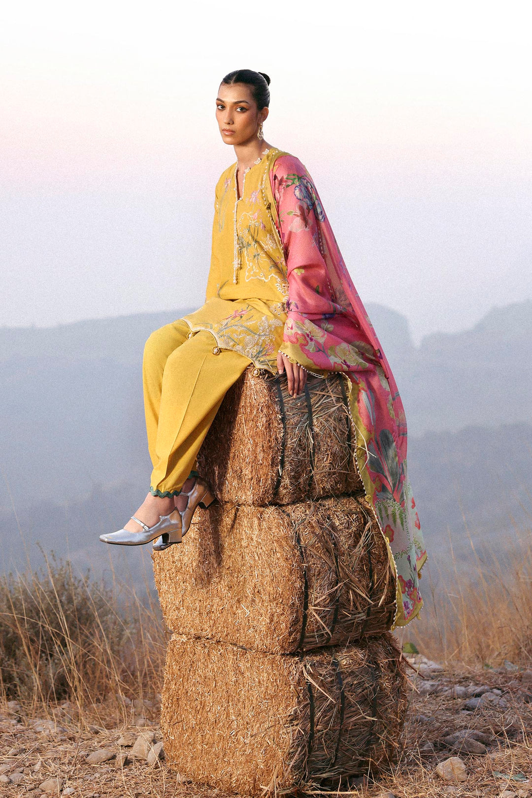 Sana Safinaz - Muzlin Lawn Unstitch Suit For Women - 3 Piece