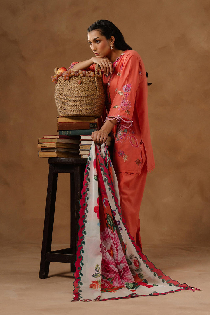 Sana Safinaz - Muzlin Lawn Unstitch Suit For Women - 3 Piece