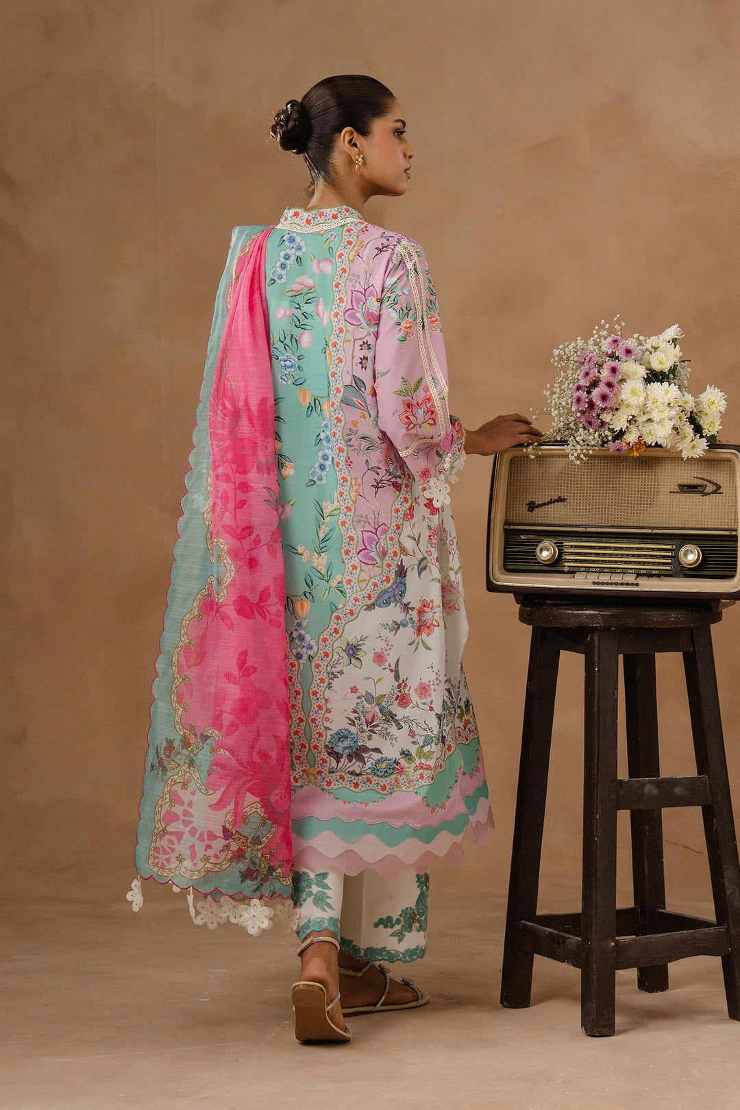 Sana Safinaz - Muzlin Lawn Unstitch Suit For Women - 3 Piece